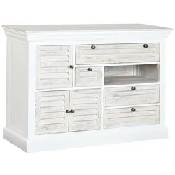 Schubladenschrank Home ESPRIT Weiß Abgenutzt 115 x 40 x 80 cm