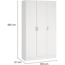 Dmora Dain 109 x 180 x 37 cm weiß / weiß