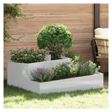 vidaXL Garten-Pflanzgefäß 100 x 100 x 50 cm Silber