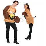 ORION COSTUMES Erwachsene Unisex Braun 2 Personen Slinky Haustier Neuheit Karneval Kostüm - Einheitsgröße