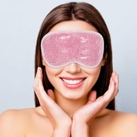 MIVORA Augenmaske Kühlend, Gel Kühlmaske, Warm Augen Gesicht Kühlbrille Kühlende Wiederverwendbare, Ice Eye Mask für Migräne Kopfschmerzen Müde Augen Augenringe Sinusschmerzen(B-Rosa)