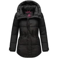 Marikoo Damen Winter Jacke gesteppte Winterjacke Stepp warm B947 [B947-Akum-Schwarz-Gr.XL] - XL