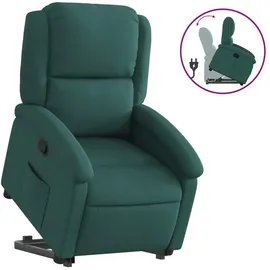 vidaXL Relaxsessel mit Aufstehhilfe Polyester 47 x 99,5 x 73,5 cm Dunkelgrün