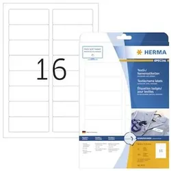 Namensetiketten, 88,9x33,8mm, weiß, Pck=320 Stück, 4515, Acetatseide, ablösbar