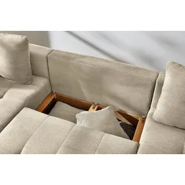 JOB Wohnlandschaft Abby Cord Light Greige