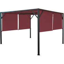 MCW Ersatzbezug für Dach Pergola Pavillon Beja 3 x 3 m Bordeaux 2,72 x 4,96 m