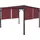 MCW Ersatzbezug für Dach Pergola Pavillon Beja 3 x 3 m Bordeaux 2,72 x 4,96 m