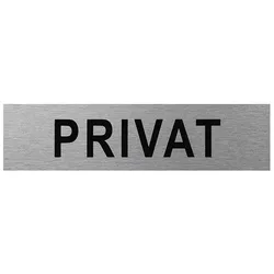 ProPlus SF_972088 Aluminium Türschild "Privat" 160x40mm Tür Schild