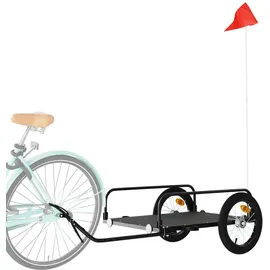 vidaXL Fahrradlastenanhänger schwarz