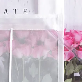 SCHOAL Raffrollo mit Schlaufen Voile Uni Schlaufenrollo Wohnzimmer Küche Gardinen 1 Stück Rosa BxH