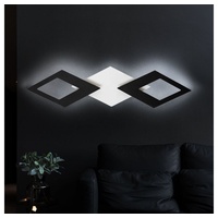 WOFI LED Wandlampe Metall, schwarz weiß, B 67 cm, MORTEN