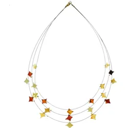 Collier OSTSEE-SCHMUCK "Ostsee-Schmuck Collier Carre' Collier Carre'", braun, Halsketten, Damen, 42cm, Bernstein, L: 42cm