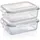 GRIZZLY Frischhaltedose Glas braun rechteckig 2 x 1,52 l