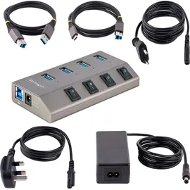 Startech 4-Port USB-C Hub 5Gbps mit Schaltern, EU (5G4AIBS-USB-HUB-EU)