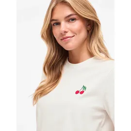 VILA VISYBILLA CHERRY O-NECK Weiß XS