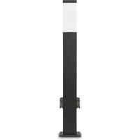 Grafner Wegleuchte Standleuchte 80 cm anthrazit mit 2 Steckdosen
