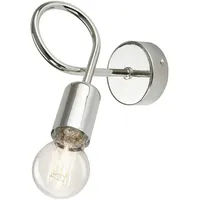 Licht-Erlebnisse Gedrehte Wandleuchte MADALYNN in Chrom E27 Metall Modern