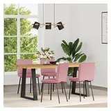 vidaXL Esszimmerstühle 4 Stk. Rosa Samt