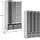 Pol-Power Kleiderschrank Jenke 100 x 145 x 50 cm Weiß/Grau