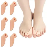 WMUVAZA Valgus Korrektur und Zehenspreizer, 3 paar Hallux Valgus Korrektur für den Großen Zeh, Zehenspreizer, Silikon Zehenspreizer Kissen, Unisex, Herren Damen, Fleischfarbe