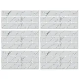 Coonoor Fliesenaufkleber 12 Stück 15x30cm, Fliesenaufkleber, selbstklebende (12 St), wasserabweisend, für Küche und Bad