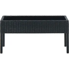 vidaXL Gartentisch 75 x 40 x 37 cm Schwarz