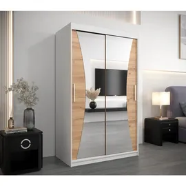 abiks möbel Schwebetürenschrank MONACO 120 x 200 x 62 cm Weiß