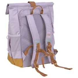 Lässig Kinderrucksack mit Brustgurt Freizeitrucksack wasserabweisend, 15 Liter/Medium Rolltop Backpack lilac