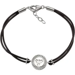 Celesta Silber Armschmuck 925/- Sterling Silber Leder