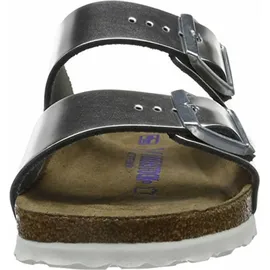 Birkenstock Arizona Weichbettung Naturleder schmal metallic silver 41