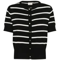Kaffe Strickjacke KAlizza in Black/Chalk Stripe | Gr.: XS