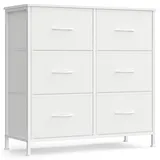 Songmics Sideboard 6 Schubladen Wolkenweiß / Schneeweiß