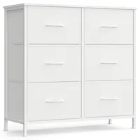 Songmics Sideboard 6 Schubladen Wolkenweiß / Schneeweiß