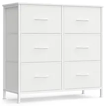 Songmics Sideboard 6 Schubladen Wolkenweiß / Schneeweiß