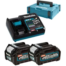 Makita Power Source Kit 40 V XGT Li-Ion 2 x 2,0 Ah + DC40RA Ladegerät + Makpac 191V07-0