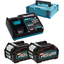 Makita Power Source Kit 40 V XGT Li-Ion 2 x 2,0 Ah + DC40RA Ladegerät + Makpac 191V07-0