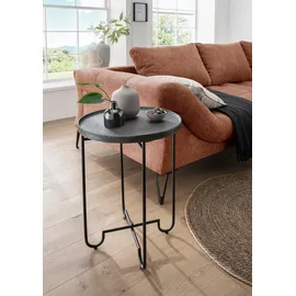 Paroli Concept Vanja Beistelltisch schwarz Metall - Schwarz