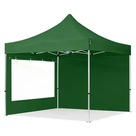 TOOLPORT Faltpavillon 3 x 3 m inkl. 2 Seitenteile Dunkelgrün