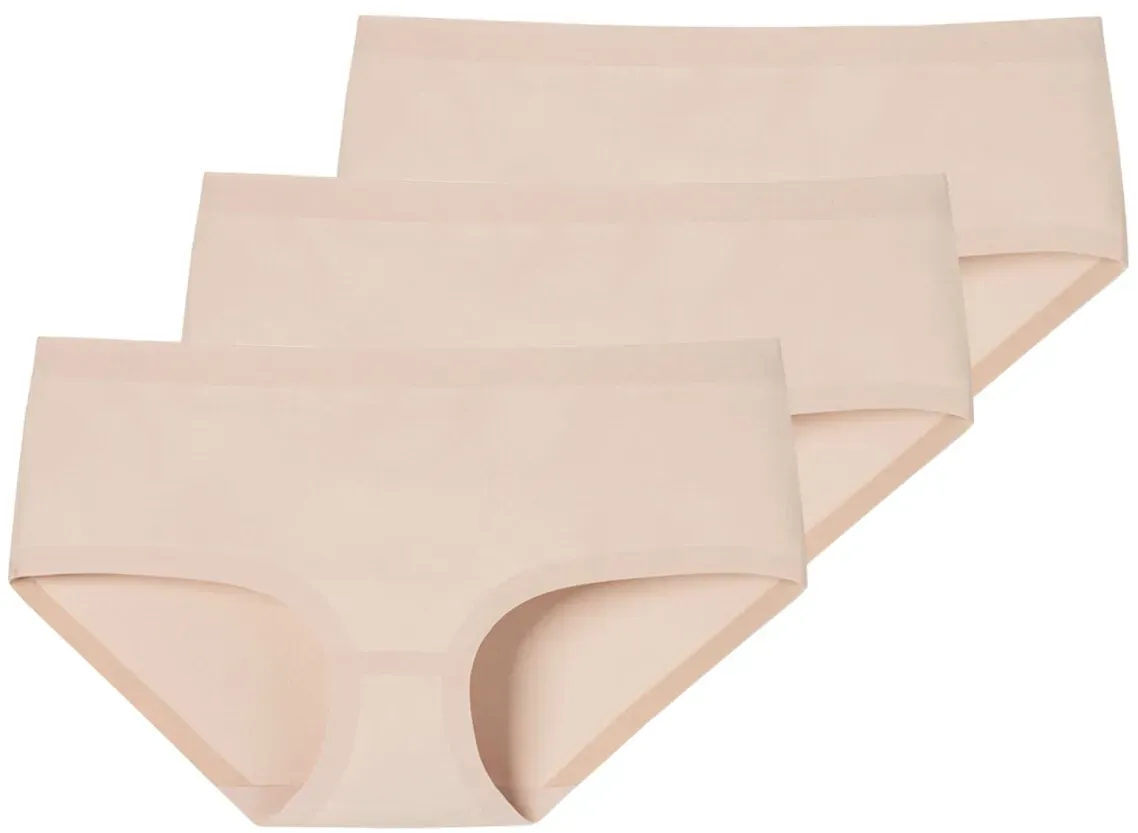 SCHIESSER Damen Panty, 3er Pack - Invisible Cotton, Nahtlos, Vorteilspack Beige/Beige/Beige 2XL