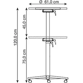 Maul Stehpult höhenverstellbar buche