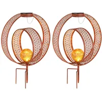 MeineWunschleuchte 2er Set LED Solarlichter für Garten Deko Solarlichter