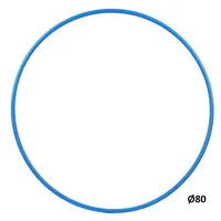 hoopomania Hula Hoop Rohling 16mm [80cm - blau] Hula Hoop Ring aus HDPE und einfarbig