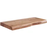 KADIMA DESIGN Rustikales Landhausstil Baumkanten-Wandregal, Handgefertigt aus Massivholz, 40cm