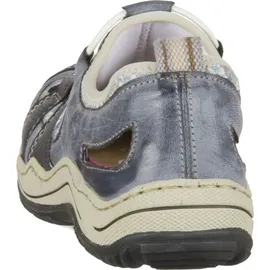 Rieker Damen Low-Top Sneaker L0561, Frauen Halbschuhe, lose Einlage,Turnschuhe,Laufschuhe,straßenschuhe,Strassenschuhe,blau (14),37 EU, / 4 UK