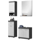 inn.furn Badmöbel-Set Shawn 4-tlg. Weiß Hochglanz
