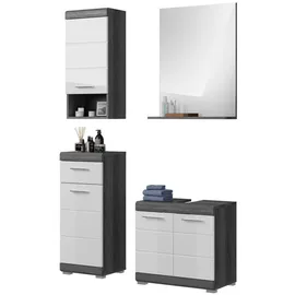 inn.furn Badmöbel-Set Shawn 4-tlg. Weiß Hochglanz