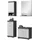 inn.furn Badmöbel-Set Shawn 4-tlg. Weiß Hochglanz