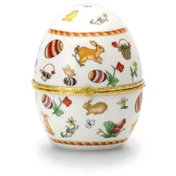 Porzellan-Ei Hasen H 12,0 cm D 10,0 cm Porzellan / vergoldet