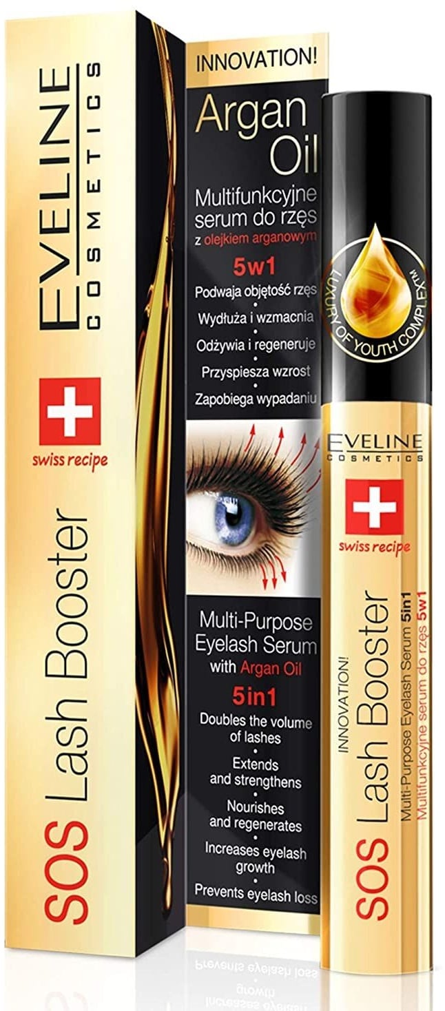 Eveline Cosmetics SOS Wimpern Serum für Wimpernverlängerung | Verdickt und Regeneriert 10 ml