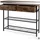 Costway 100 cm Konsoletisch mit 2 Schubladen, 3-stufiger Flurtisch aus Holz, Beistelltisch mit Metallrahmen